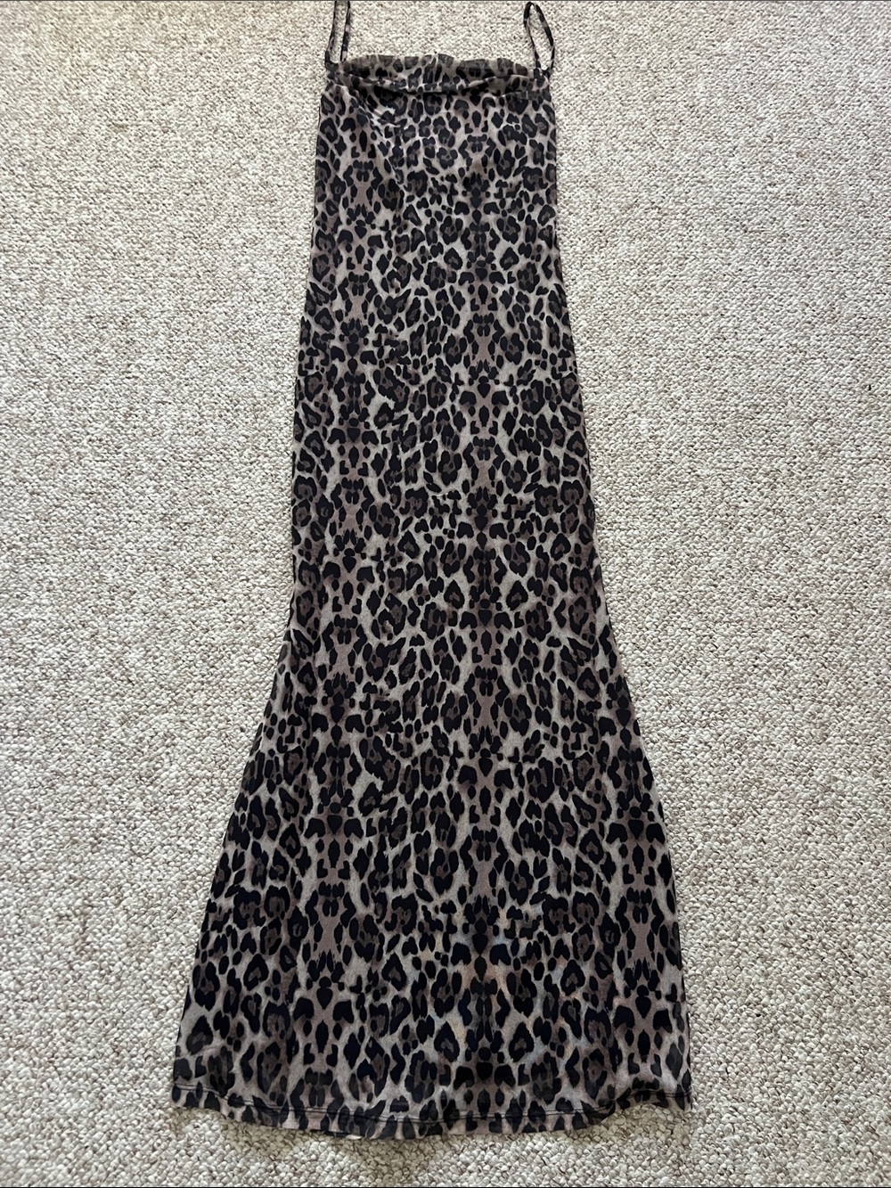 Gina Tricot Leopard Print slim fitting maxi dress
